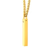 18Kt Gold IP Tungsten Carbide Monolith Engravable Pendant with 24" Chain