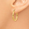 14k Yellow Gold 2.5mm Lightweight Hoop Earrings
