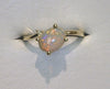 14kt Oval Australia Opal Ring with Diamond Accent