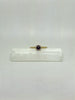 14kt Amethyst Ring with Diamond Halo