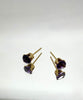 Yellow Gold-filled 5mm Round Amethyst Stud Earrings