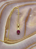 14kt Accented Oval Ruby Pendant