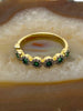 14kt Emerald and Diamond Halo Band