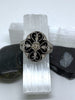 14kt Art Deco Black Onyx and Diamond Ring