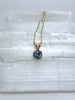 14kt Sapphire Solitaire Pendant
