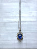 14kt Blue Sapphire and Diamond Accented Necklace