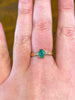 14kt Oval Emerald Ring with Diamond Accents