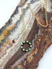 14kt Emerald and Diamond Circle Pendant with Chain