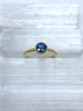 14kt Blue Sapphire Solitaire Stacker Ring