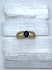 14kt Oval Sapphire and Diamond Accent Ring