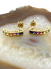 14kt Rainbow Sapphire Earrings