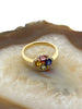 14kt Multicolored Floral Sapphire Ring