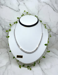 Sterling Silver Lab-grown Diamond Tennis Necklace