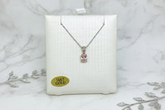 14kt Oval Lab-grown Pink Diamond Necklace