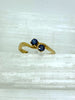 14kt Blue Sapphire Bypass Ring