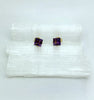 14kt Princess Amethyst Stud Earrings