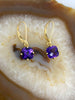 14kt Cushion Amethyst Dangle Earrings