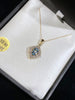 10kt Aquamarine and Diamond Pendant