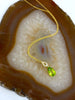 10kt Pear Peridot & Diamond Accent Pendant