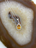 10kt Citrine and Diamond Halo Pendant