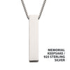 The Monolith Engravable Pendant with 24" Chain