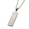 Steel Engravable Drop Pendant with 22" Round Box Chain