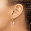 10K Two-tone Dangle Earrings