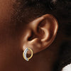 10K Two-tone Post Earring