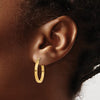 10k Yellow Gold 2mm Square Tube Hoop Earrings