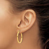 10k Yellow Gold 2mm Square Tube Hoop Earrings