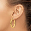 10k Yellow Gold 3mm Square Hoop Earrings