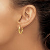 14K Yellow Gold 3mm Hoop Earrings