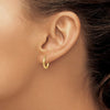 14K Yellow Gold 2x12mm Hoop Earrings