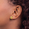 14K Yellow Gold Love Knot Post Earrings