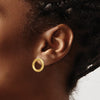 14K Yellow Gold Circle Post Earrings