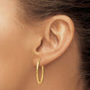 14K Yellow Gold Oval Hoop Earrings