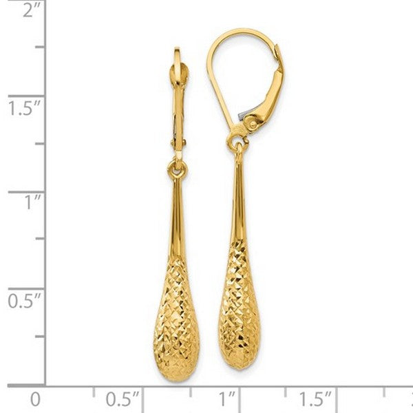 Gold sales leverback earrings