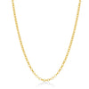 Sterling Silver Diamond-Cut Rolo Chain - Gold Plated 16 Length + 2 Extender