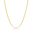 Sterling Silver Diamond-Cut Rolo Chain - Gold Plated 16 Length + 2 Extender