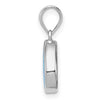 Sterling Silver Rhodium-plated Lab Created Opal Teardrop Pendant w/ 18 chain + extender