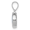 Sterling Silver Rhodium-plated Lab Created Opal Round Pendant w/ 18 chain + extender