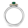 Lab Created Emerald Ring