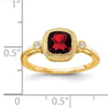 Garnet And Diamond Ring