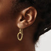 Leslie's 10K Yellow Gold Textured Shepherd Hook Dangle Earrings