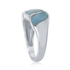 Sterling Silver Larimar Wave Deisgn Ring
