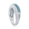 Sterling Silver Larimar Band Ring