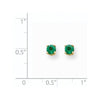 14k 4mm Natural Emerald earring