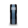 ATTICUS Beveled Blue Carbon Fiber Ceramic Ring