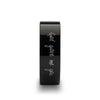 Handwritten Flat Pipe Cut Black Tungsten Ring Polished