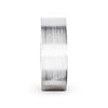 ARISTOCRAT Silver Brushed Finish Flat Style Wedding Band